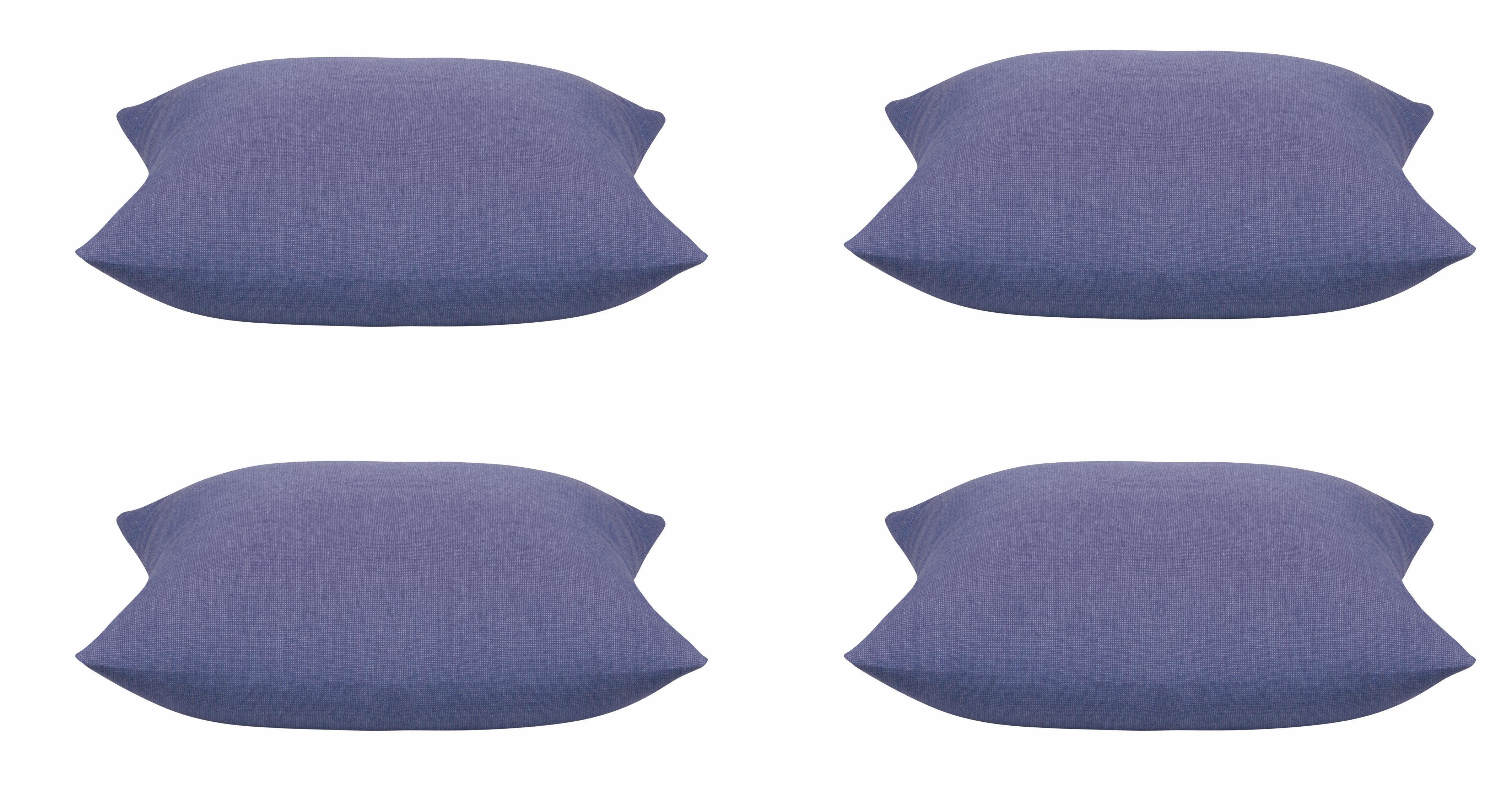 4 Pack Elements Square Cushion Covers - Indigo Blue